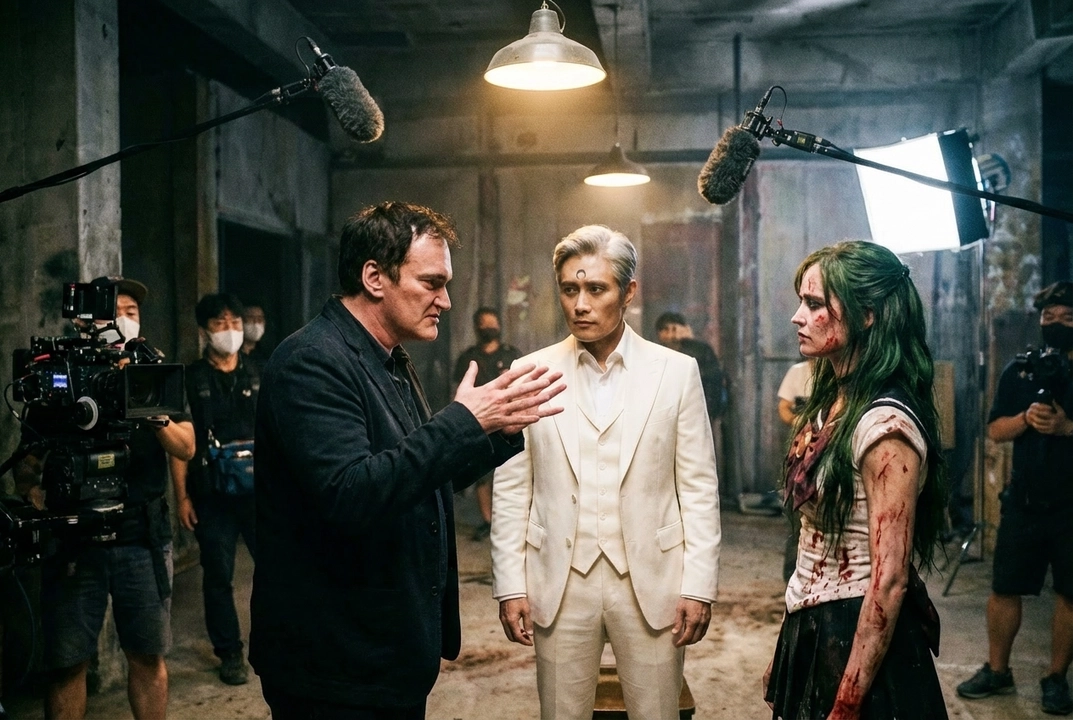 Behind the scenes - Margot Robbie on set